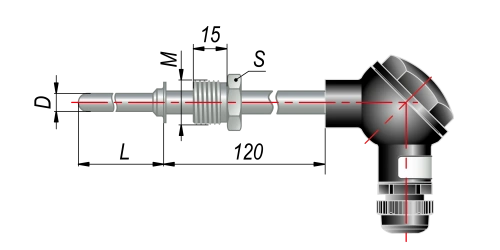 ДТС035М-50М.0,5.120.И[17] (-50...+150)С L=120мм d=8мм УТ000019900