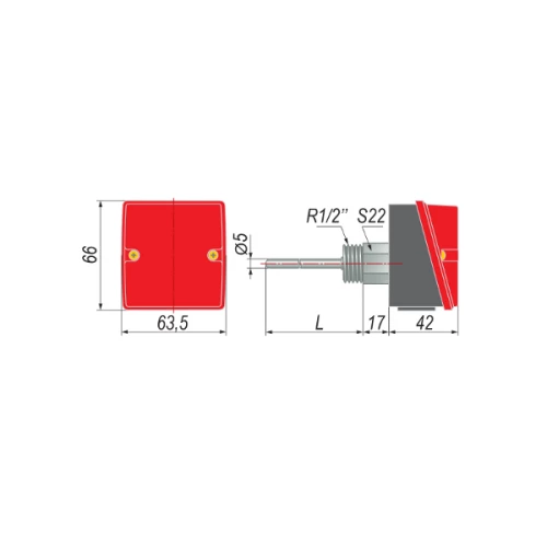 ДТС3105-Pt1000.В2.120 Термопреобразователь для систем HVAC УТ000011742