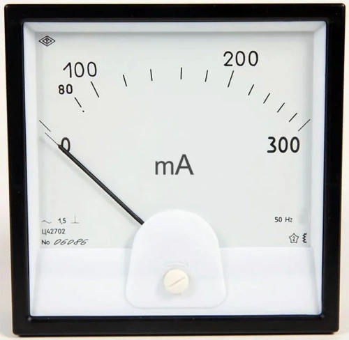 Ц42702 мА 8 1,5 В 120х120мм Миллиамперметр переменного тока УТ000014032