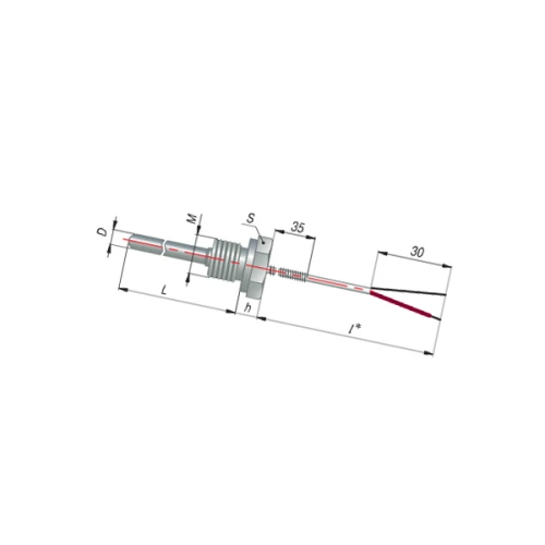 ДТПК(ХА)054-00.400/0,2м L=400мм d=6мм М16х1,5мм  lкаб=0,2м УТ000014788