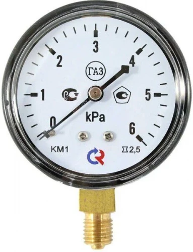 КМ-12Р +6 kPа.М12х1,5.1,5. IP54 Напоромер, ф63 нерж.сталь УТ000018738